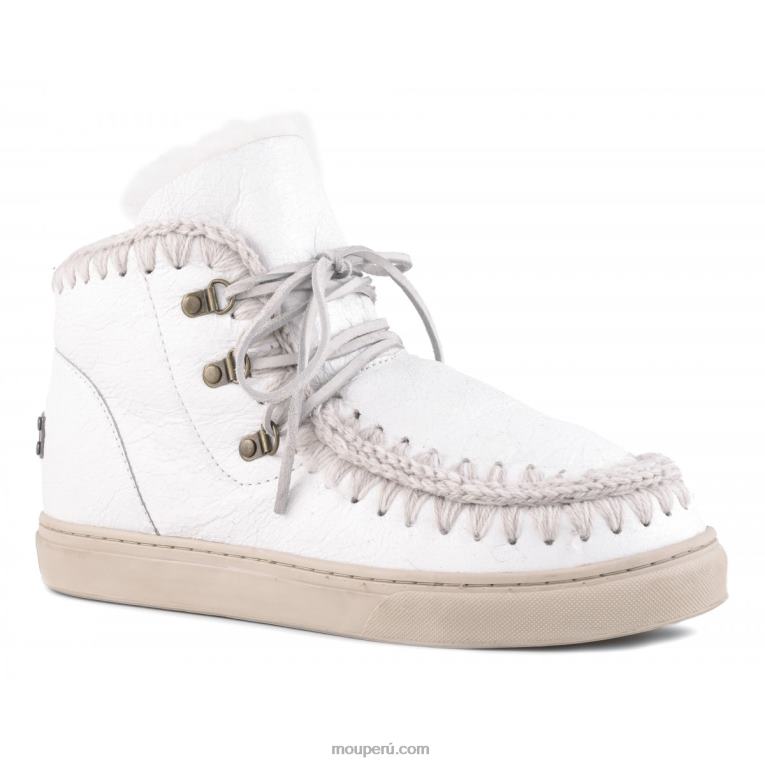 zapatilla esquimal con cordones hombres 8DRXZ775 blanco ceroso Mou