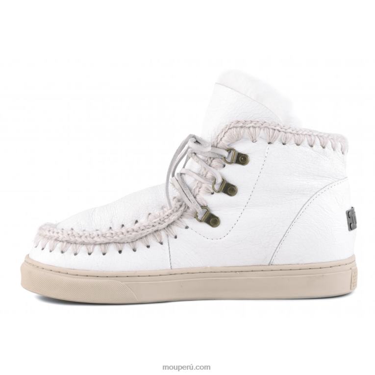 zapatilla esquimal con cordones hombres 8DRXZ775 blanco ceroso Mou