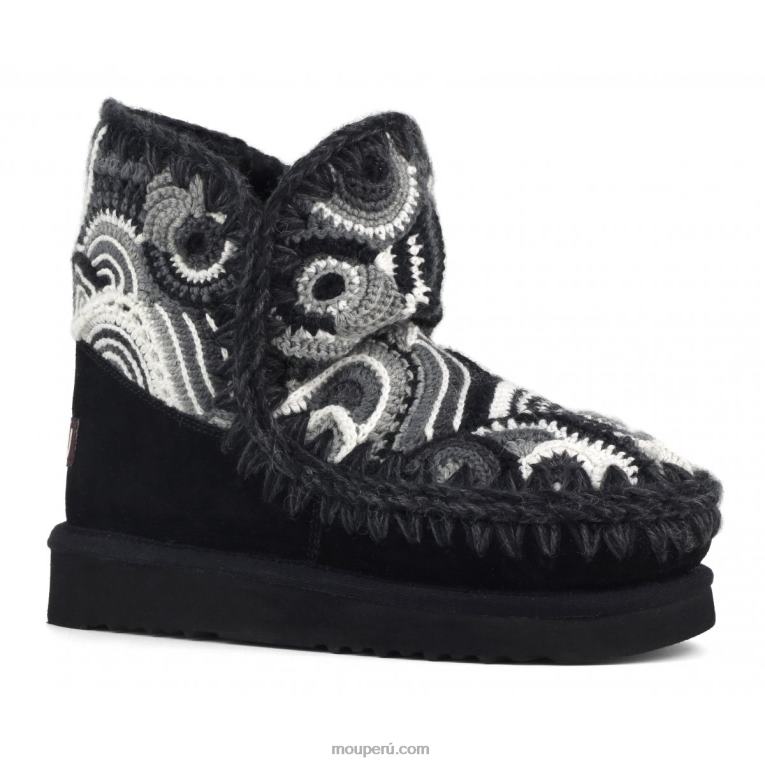 esquimal 18 crochet mujer 8DRXZ400 negro Mou