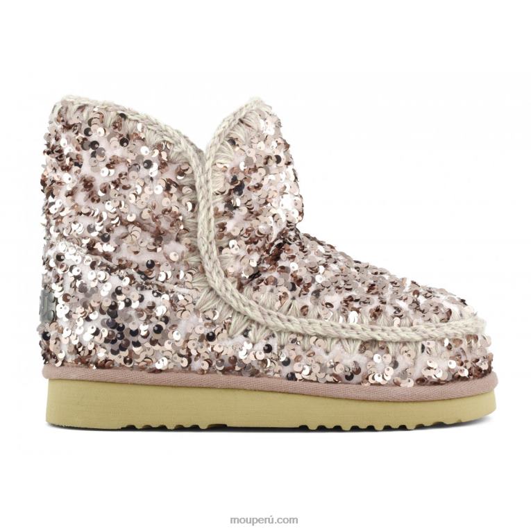 flor esquimal 18 lentejuelas mujer 8DRXZ377 lentejuelas rosa beige Mou