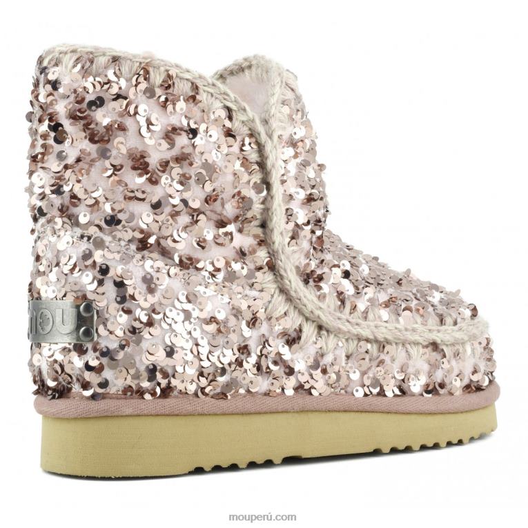 flor esquimal 18 lentejuelas mujer 8DRXZ377 lentejuelas rosa beige Mou