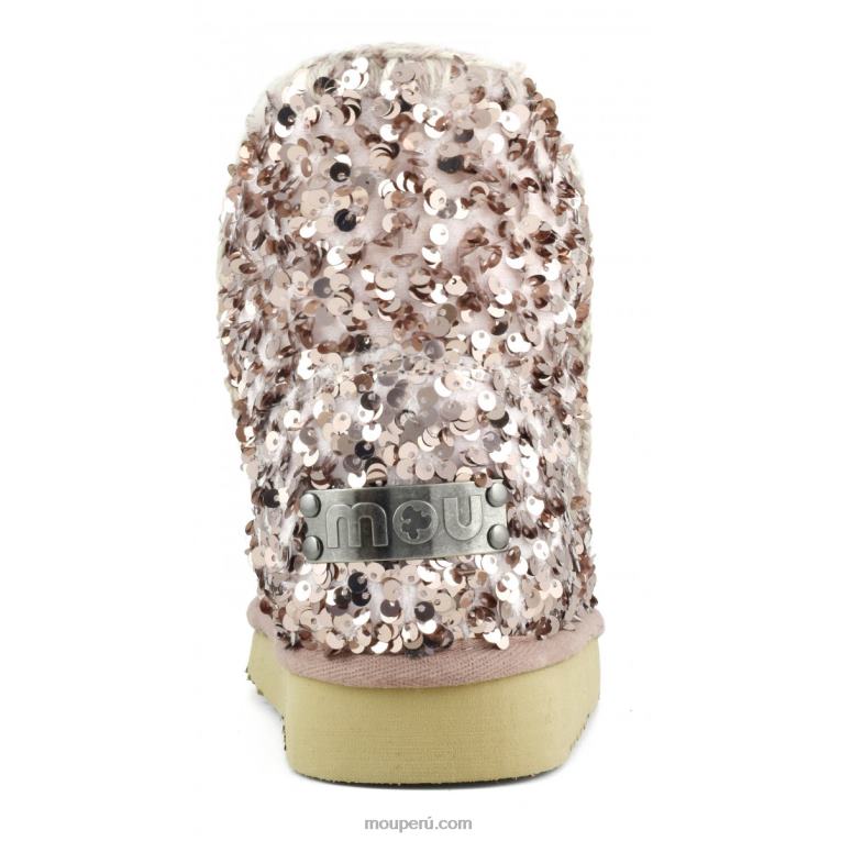 flor esquimal 18 lentejuelas mujer 8DRXZ377 lentejuelas rosa beige Mou