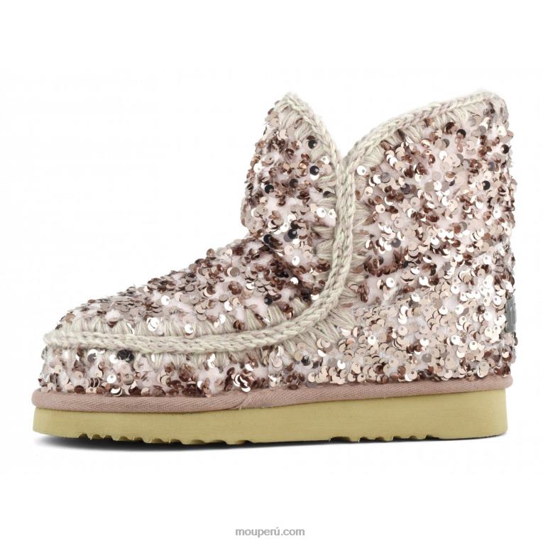 flor esquimal 18 lentejuelas mujer 8DRXZ377 lentejuelas rosa beige Mou