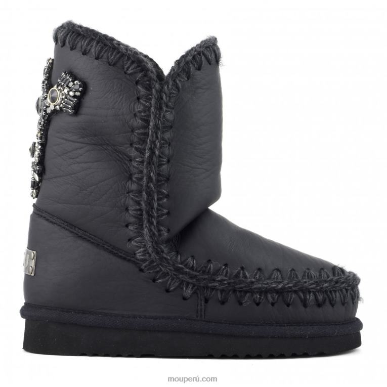 Eskimo 24 parche de cristales en la espalda mujer 8DRXZ360 nubuck negro Mou