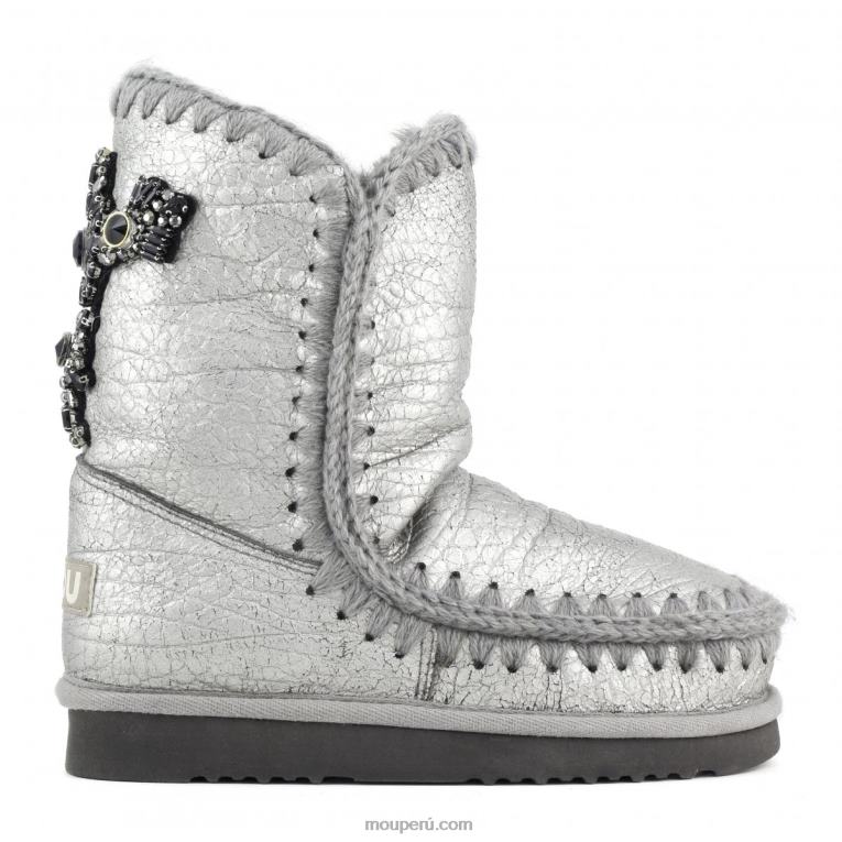 Eskimo 24 parche de cristales en la espalda mujer 8DRXZ361 bronce de búfalo metálico Mou