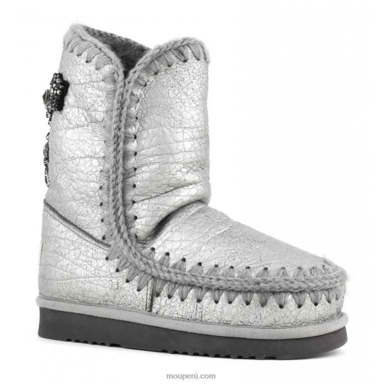 Eskimo 24 parche de cristales en la espalda mujer 8DRXZ361 bronce de búfalo metálico Mou