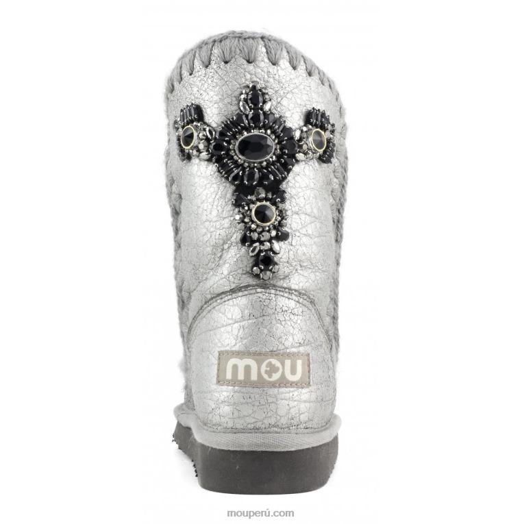 Eskimo 24 parche de cristales en la espalda mujer 8DRXZ361 bronce de búfalo metálico Mou