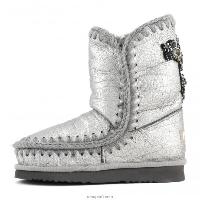 Eskimo 24 parche de cristales en la espalda mujer 8DRXZ361 bronce de búfalo metálico Mou