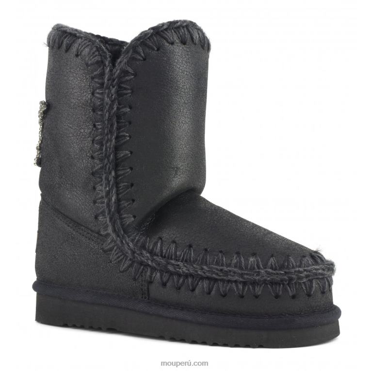 Eskimo 24 parche de estrella en la espalda mujer 8DRXZ366 agrietado negro/gris Mou