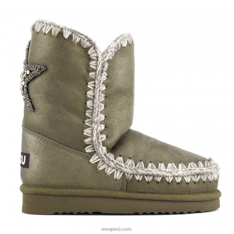 Eskimo 24 parche de estrella en la espalda mujer 8DRXZ368 ejército de polvo Mou