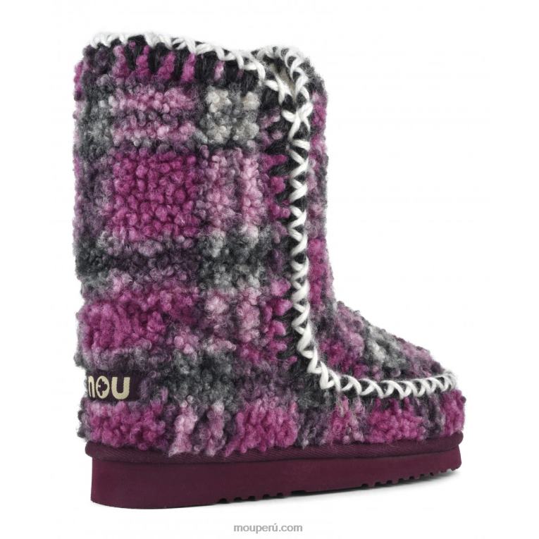 Eskimo 24 tartán peluche polar mujer 8DRXZ320 peluche lila Mou