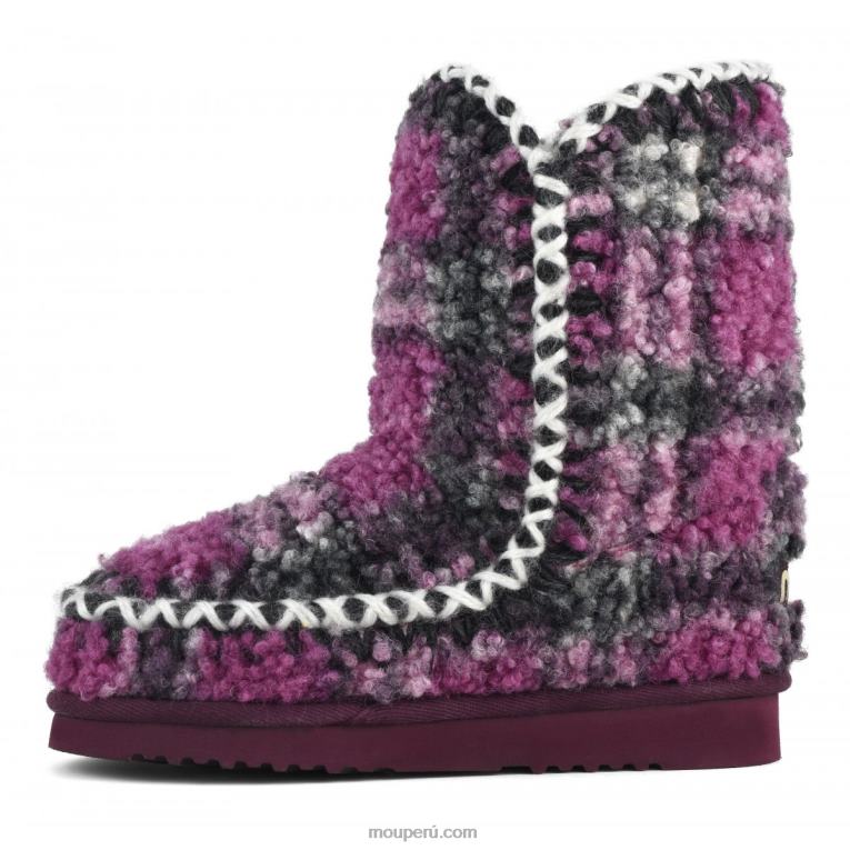 Eskimo 24 tartán peluche polar mujer 8DRXZ320 peluche lila Mou