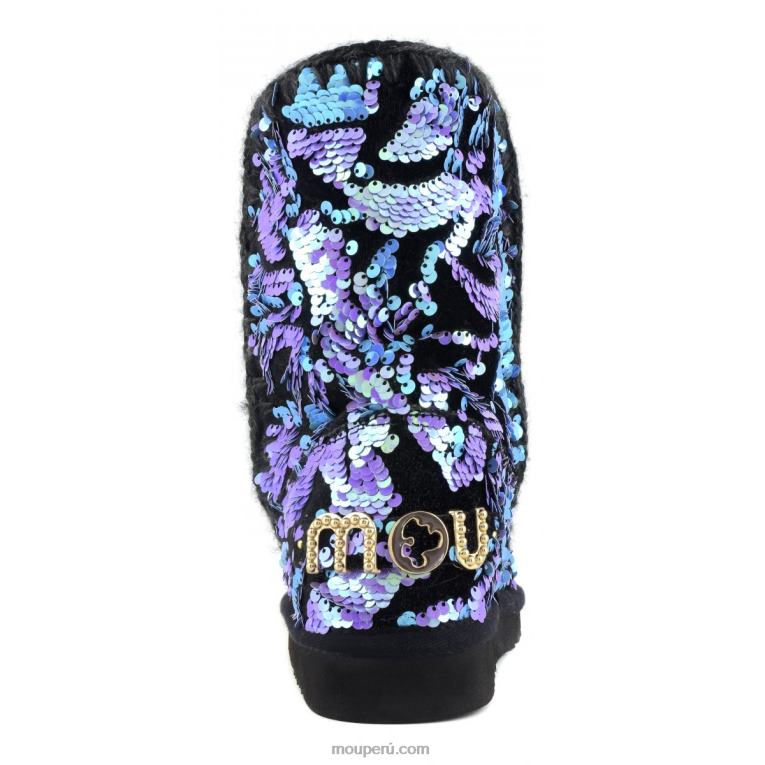 eskimo 24 - tachuelas grandes con logo mujer 8DRXZ279 lentejuelas iridiscentes lila sobre terciopelo Mou