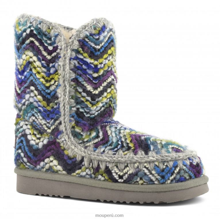 tejido de lana esquimal 24 mujer 8DRXZ275 mezcla de lana azul Mou