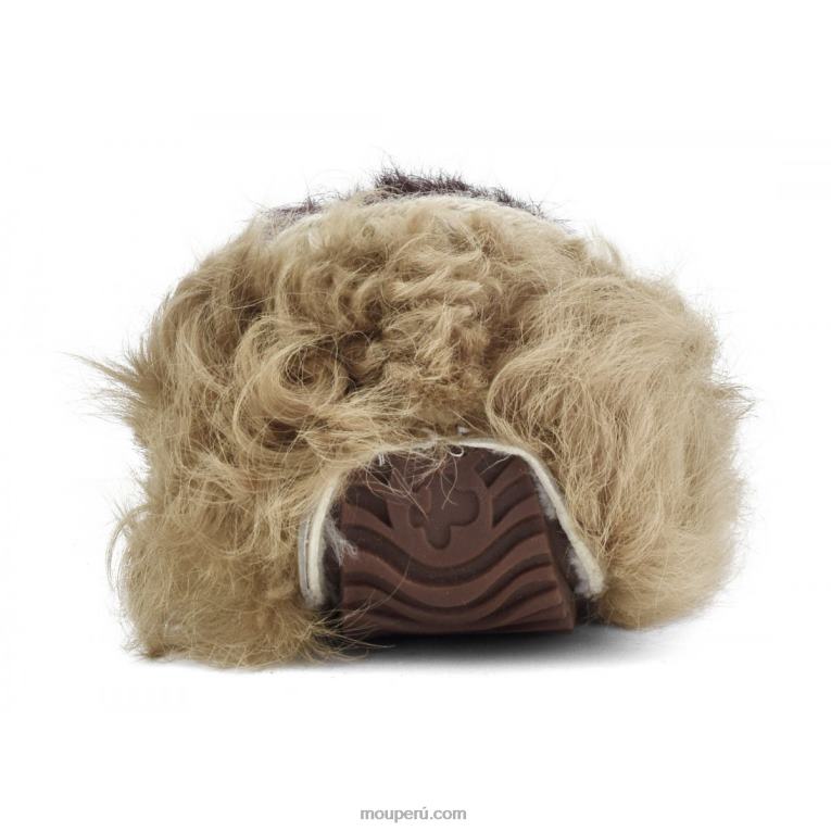 mocasín de piel chekiang mujer 8DRXZ683 beige-burdeos Mou