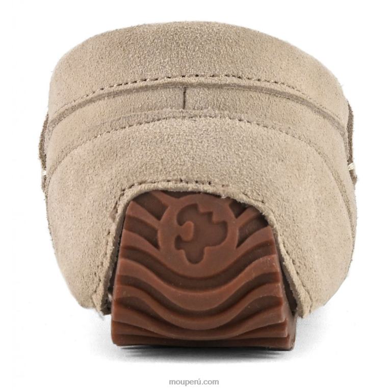 mocasín esquimal de verano de piel mujer 8DRXZ221 tiza Mou