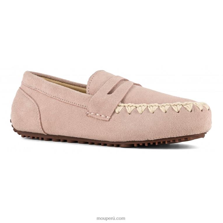 mocasín esquimal de verano de piel mujer 8DRXZ222 polvo Mou