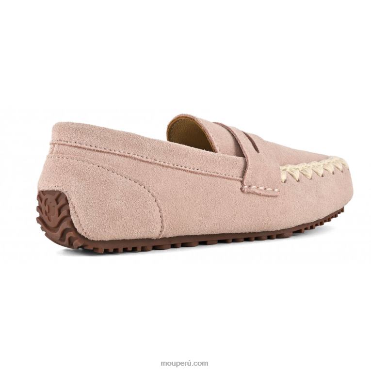 mocasín esquimal de verano de piel mujer 8DRXZ222 polvo Mou