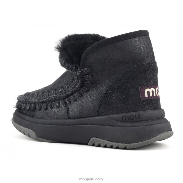 corredor esquimal mujer 8DRXZ755 agrietado negro/gris Mou