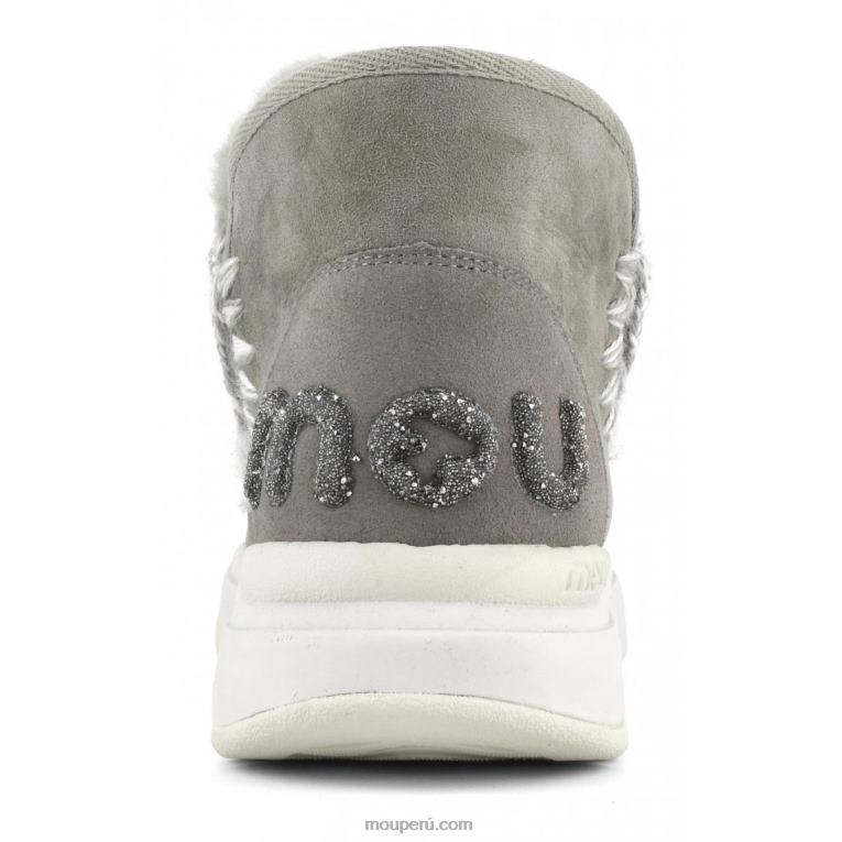logotipo de eskimo jogger glitter mujer 8DRXZ759 nuevo gris Mou