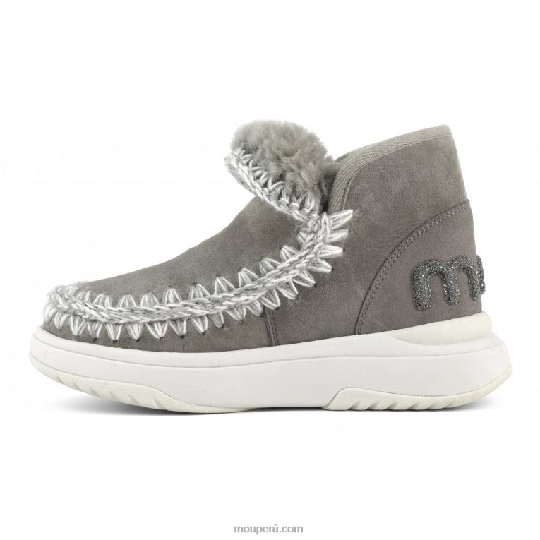 logotipo de eskimo jogger glitter mujer 8DRXZ759 nuevo gris Mou