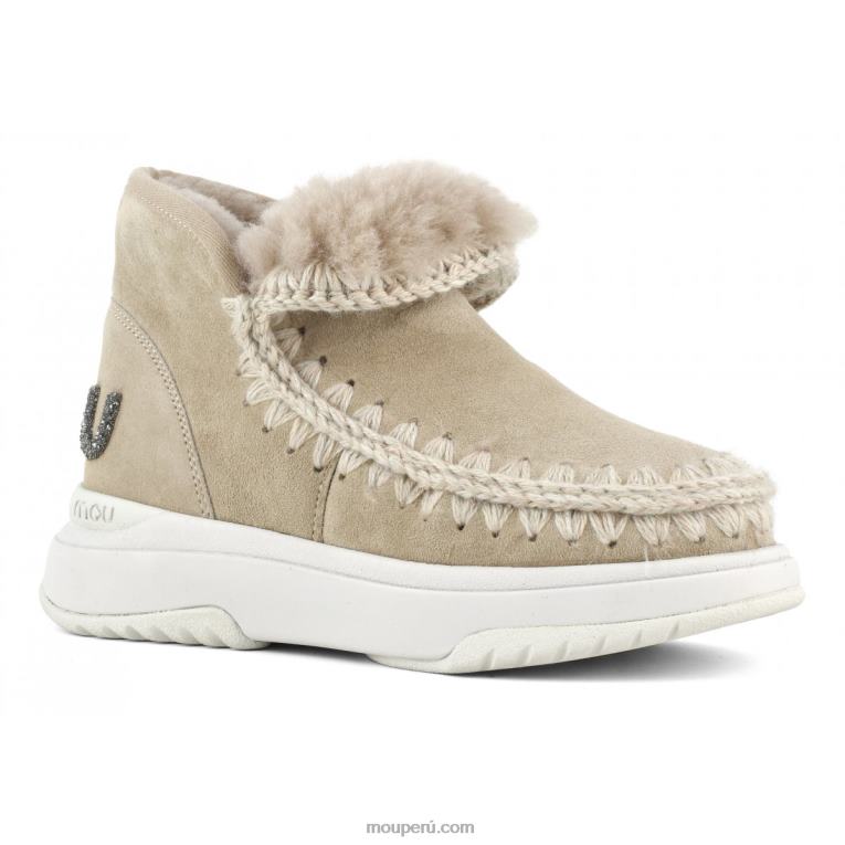 logotipo de eskimo jogger glitter mujer 8DRXZ760 camello Mou