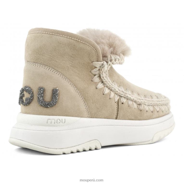 logotipo de eskimo jogger glitter mujer 8DRXZ760 camello Mou