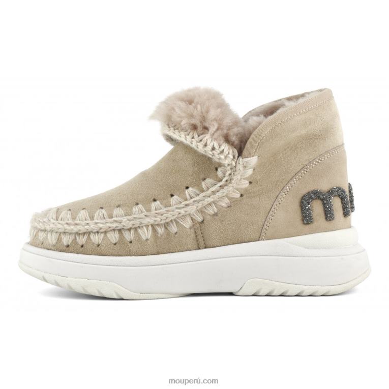 logotipo de eskimo jogger glitter mujer 8DRXZ760 camello Mou