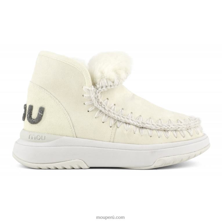 logotipo de eskimo jogger glitter mujer 8DRXZ761 vainilla Mou