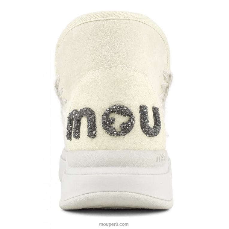 logotipo de eskimo jogger glitter mujer 8DRXZ761 vainilla Mou