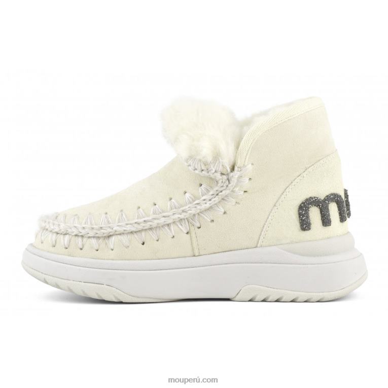 logotipo de eskimo jogger glitter mujer 8DRXZ761 vainilla Mou