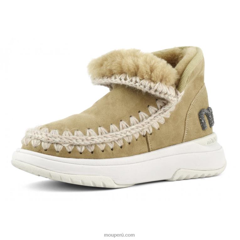 logotipo de eskimo jogger glitter mujer 8DRXZ762 tabaco Mou