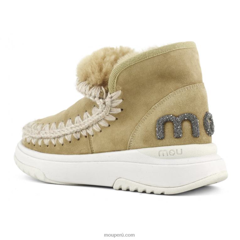 logotipo de eskimo jogger glitter mujer 8DRXZ762 tabaco Mou