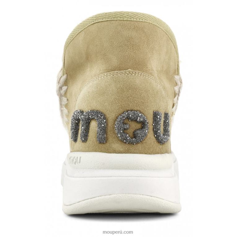 logotipo de eskimo jogger glitter mujer 8DRXZ762 tabaco Mou
