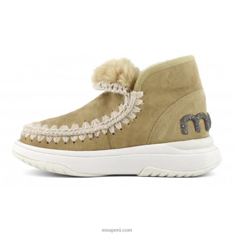 logotipo de eskimo jogger glitter mujer 8DRXZ762 tabaco Mou