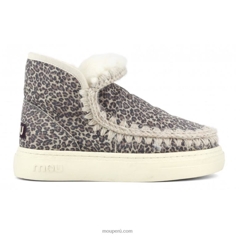 zapatilla esquimal negrita 738 mujer 8DRXZ738 cuero de guepardo pequeño Mou