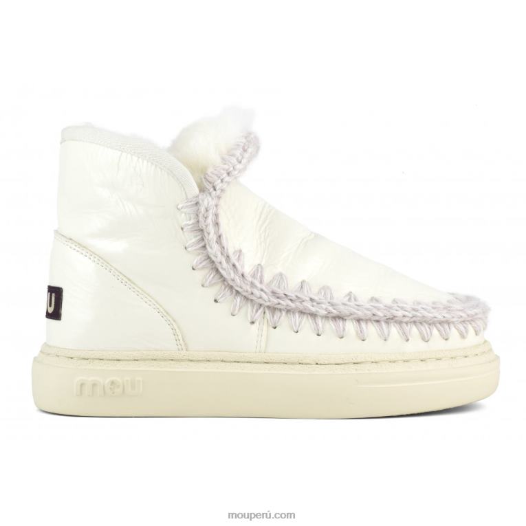 zapatilla esquimal negrita 743 mujer 8DRXZ745 blanco charol Mou