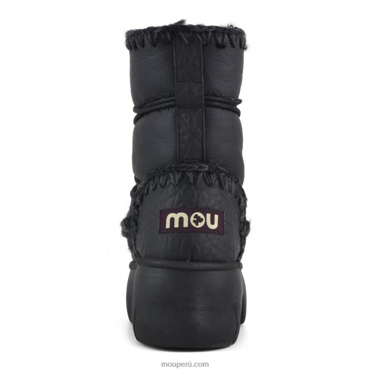bota de nieve esquimal twist corta mujer 8DRXZ351 nubuck negro Mou