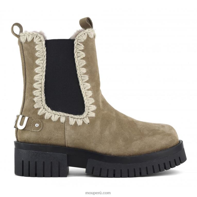 corto de combate esquimal mujer 8DRXZ346 elefante gris Mou