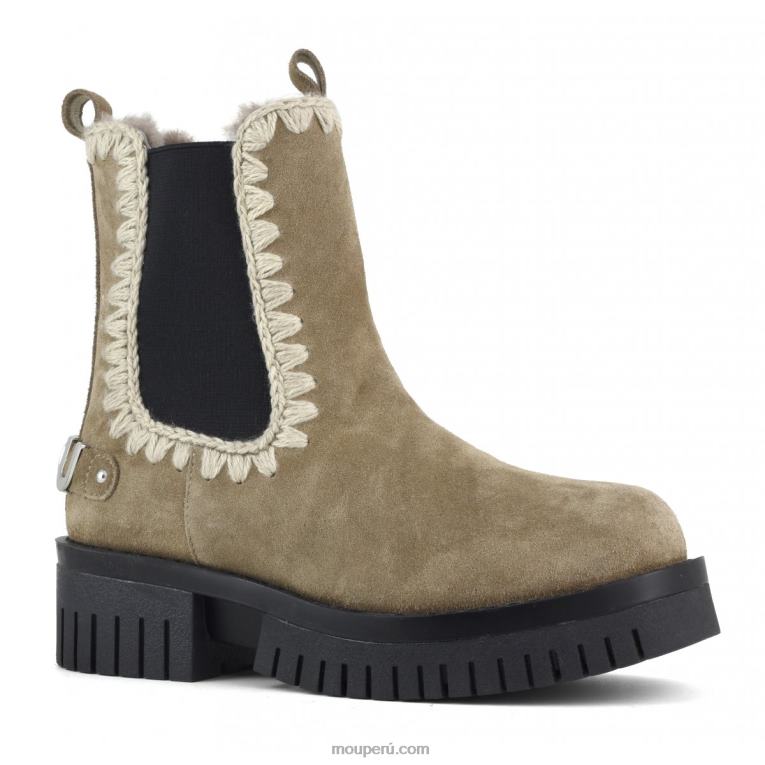 corto de combate esquimal mujer 8DRXZ346 elefante gris Mou