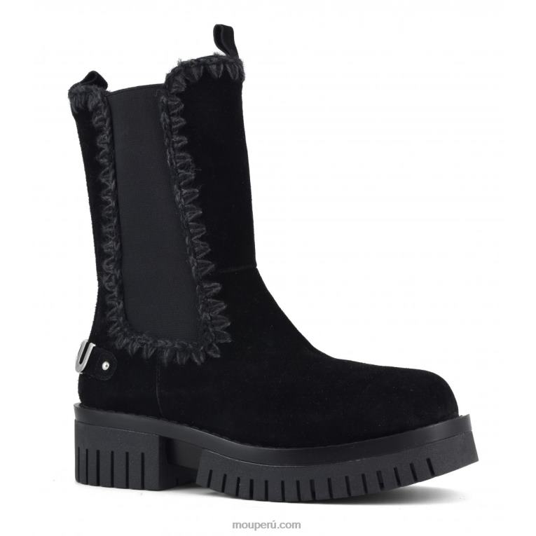 esquimal combate alto mujer 8DRXZ348 negro Mou