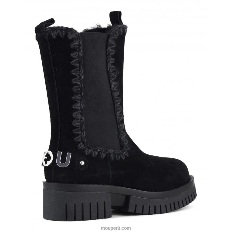 esquimal combate alto mujer 8DRXZ348 negro Mou