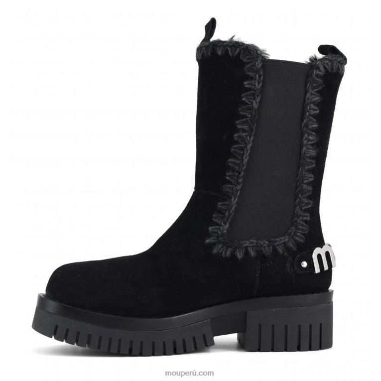 esquimal combate alto mujer 8DRXZ348 negro Mou