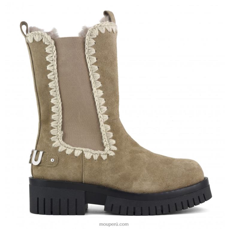 esquimal combate alto mujer 8DRXZ349 elefante gris Mou