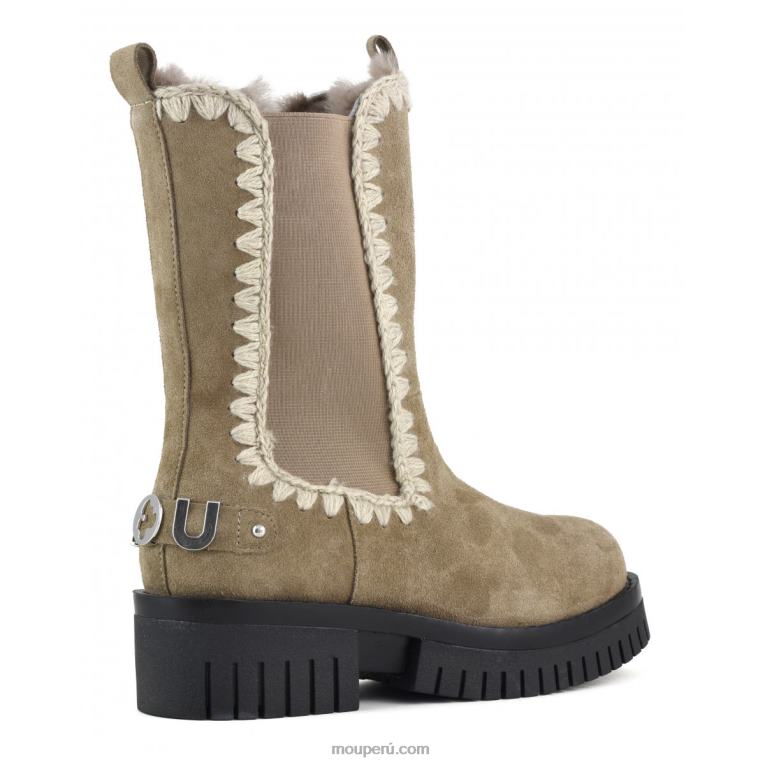 esquimal combate alto mujer 8DRXZ349 elefante gris Mou