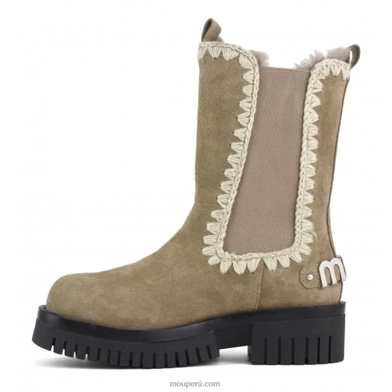 esquimal combate alto mujer 8DRXZ349 elefante gris Mou