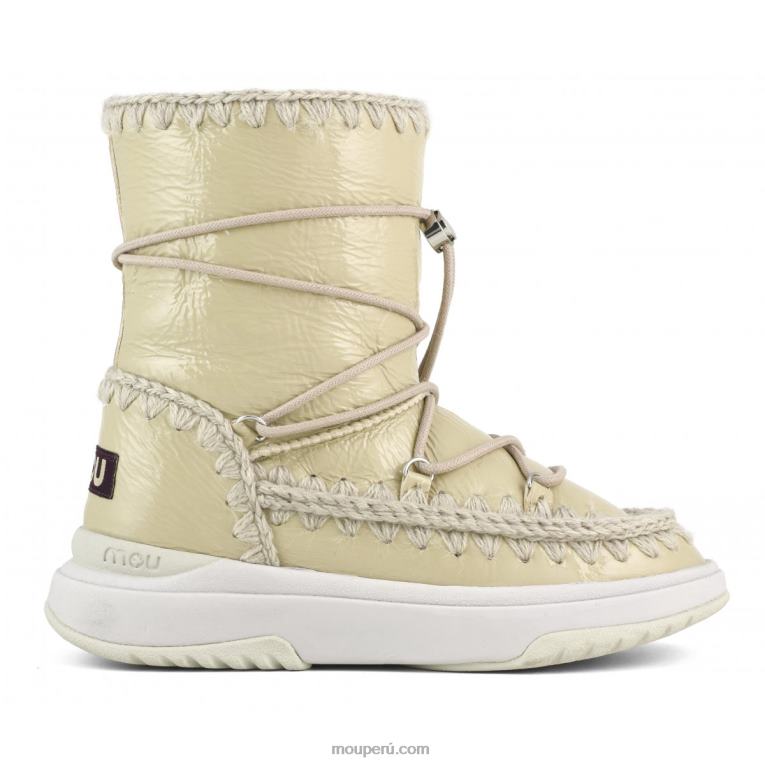 jogger botas de nieve cortas mujer 8DRXZ374 arena de charol Mou