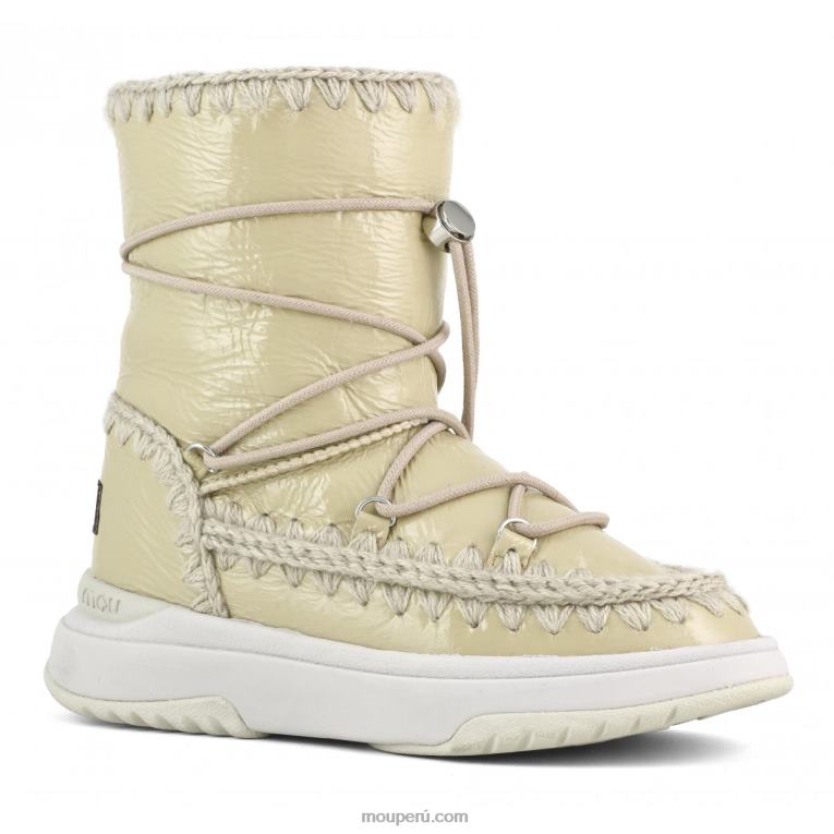 jogger botas de nieve cortas mujer 8DRXZ374 arena de charol Mou