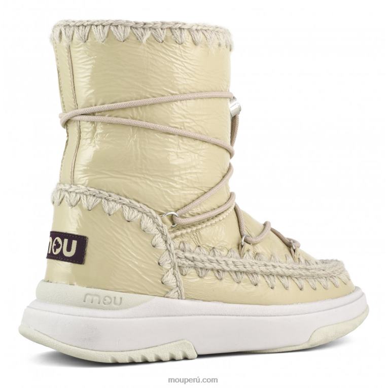 jogger botas de nieve cortas mujer 8DRXZ374 arena de charol Mou