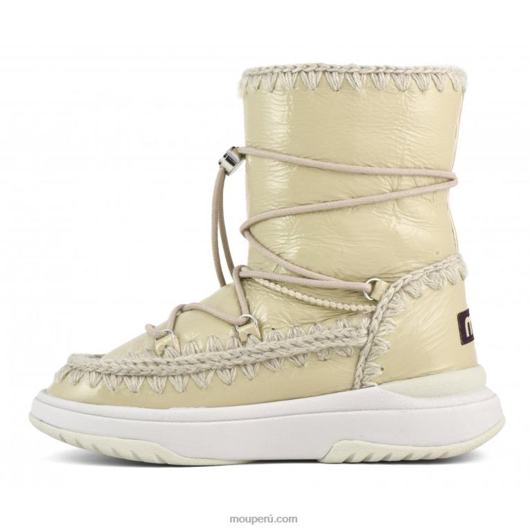 jogger botas de nieve cortas mujer 8DRXZ374 arena de charol Mou